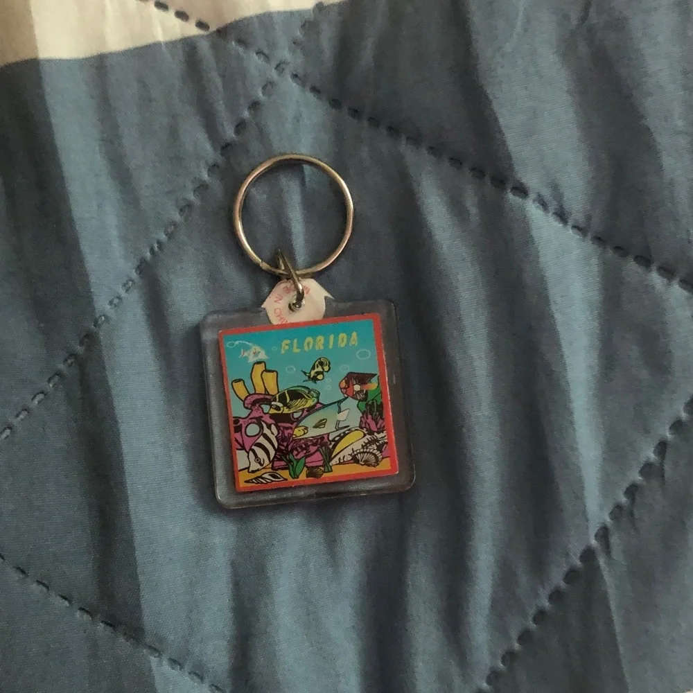 Florida Souvenir Keychain - Colorful Ocean Design